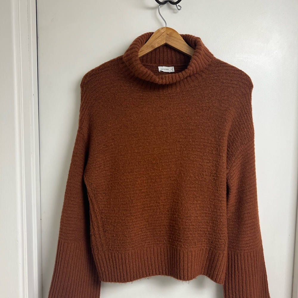 Beautiful rust colored cowl neck sweater